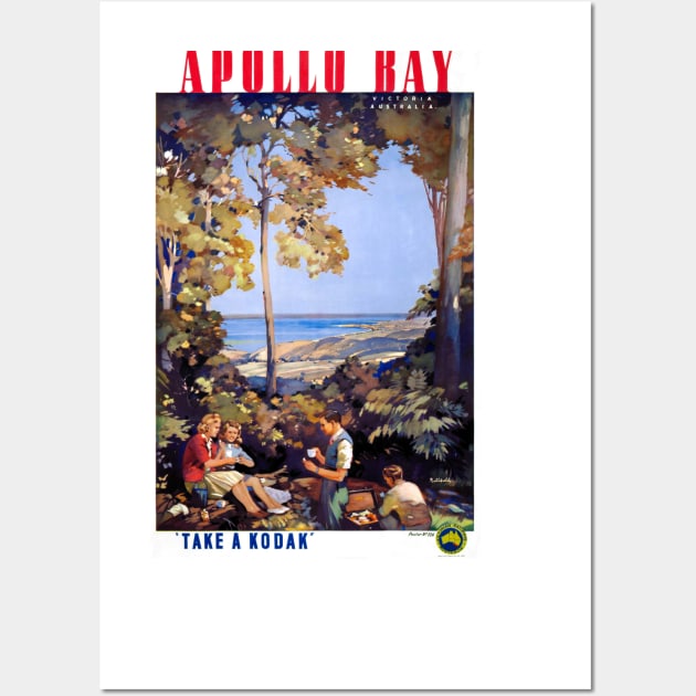 Vintage Travel Poster Apollo Bay Australia Wall Art by vintagetreasure